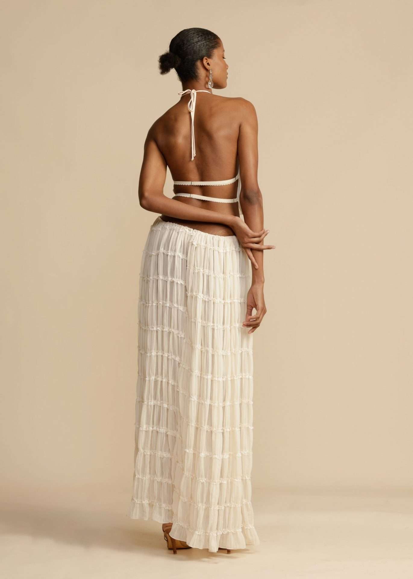 Ruffled Maxi Skirt and Crop Top Set image 3