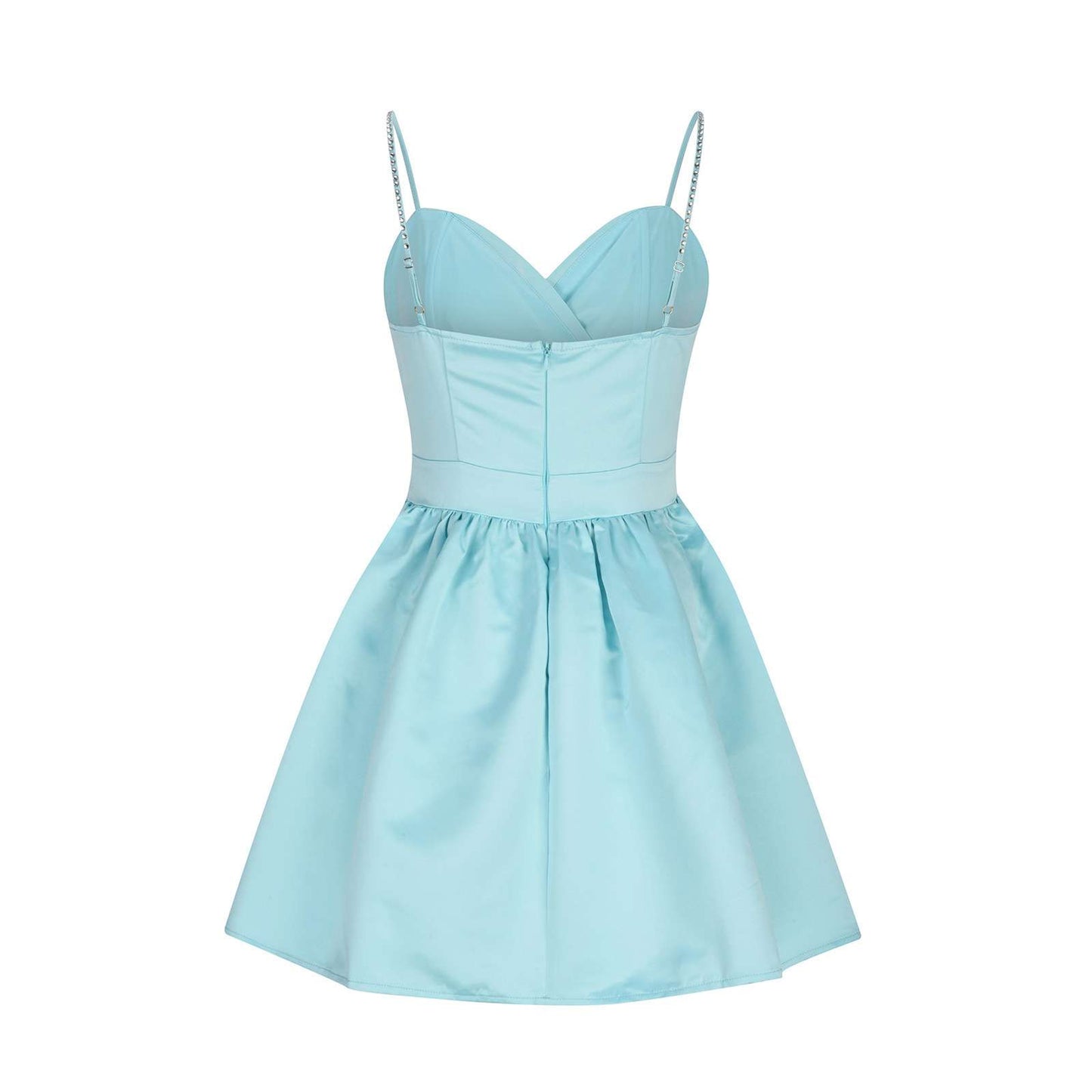 Flared Midi Dress with Spaghetti Straps image 4