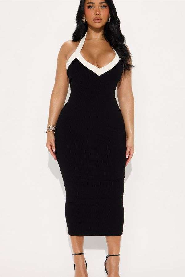 Elegant Halter Maxi Dress image 0