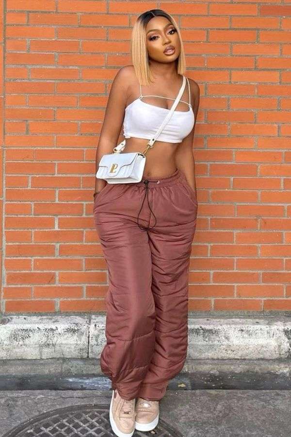 Fashionable  Long Puffer Pants image 0