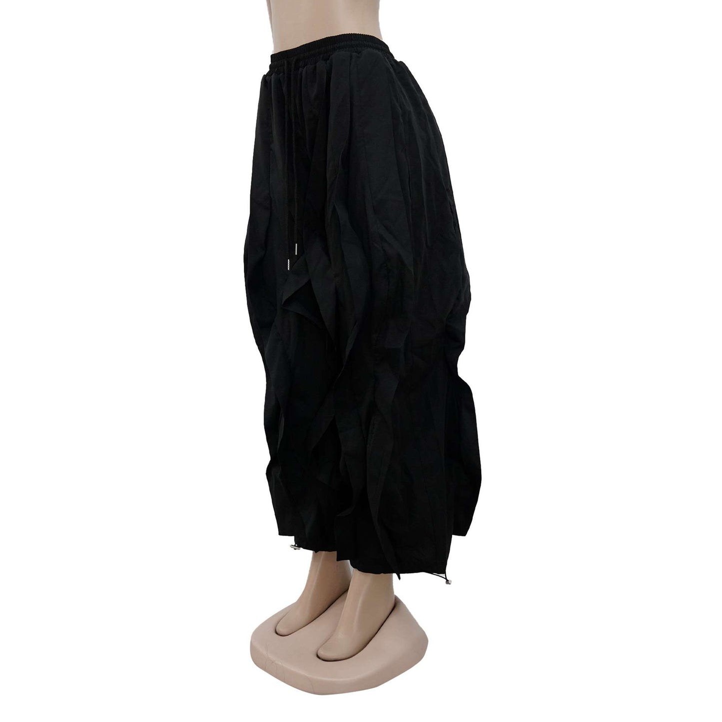 Ruffled Cargo Pants with Drawstring Hem image 5