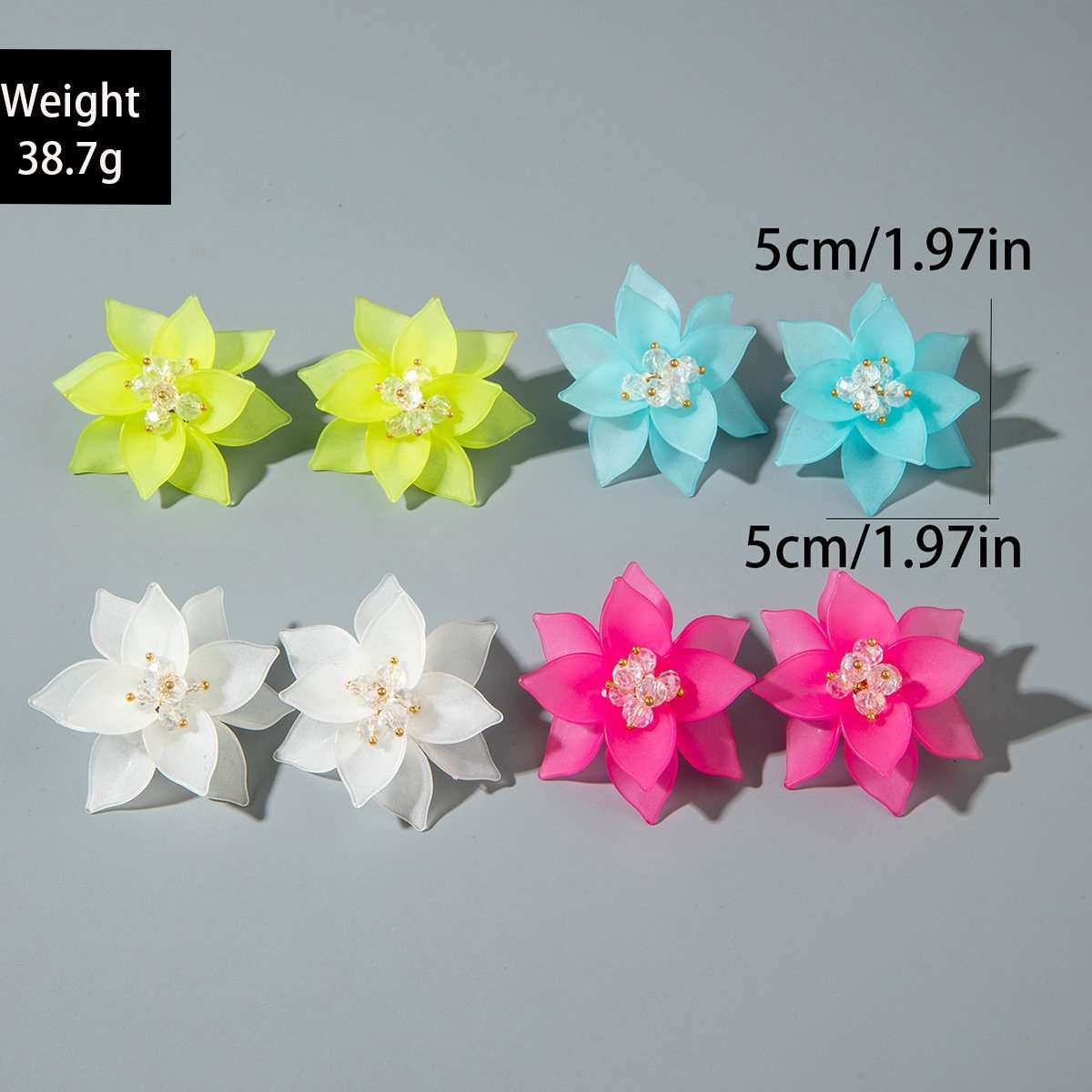 Floral Statement Earrings Set image 4