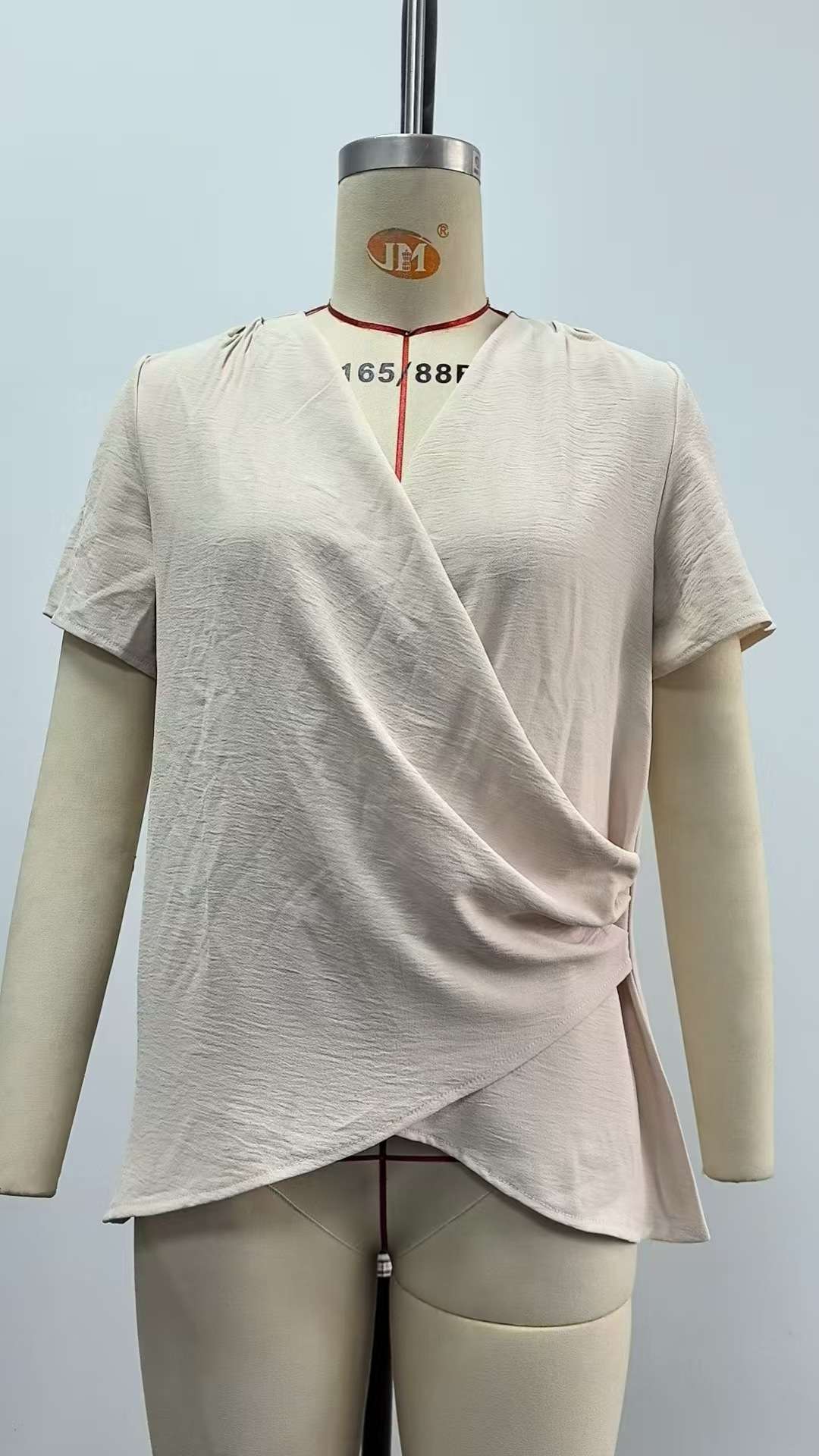 Elegant Draped Short-Sleeve Top image 4