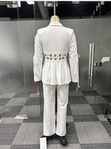 Peplum Suit Set with Cut-Out Details image 5