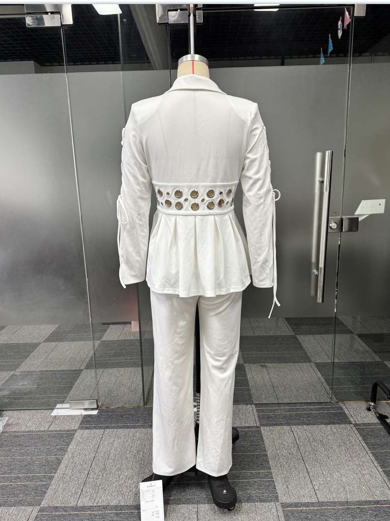 Peplum Suit Set with Cut-Out Details image 5