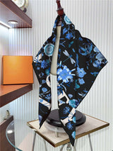 Scarf with Floral and Dragonfly Print image 7