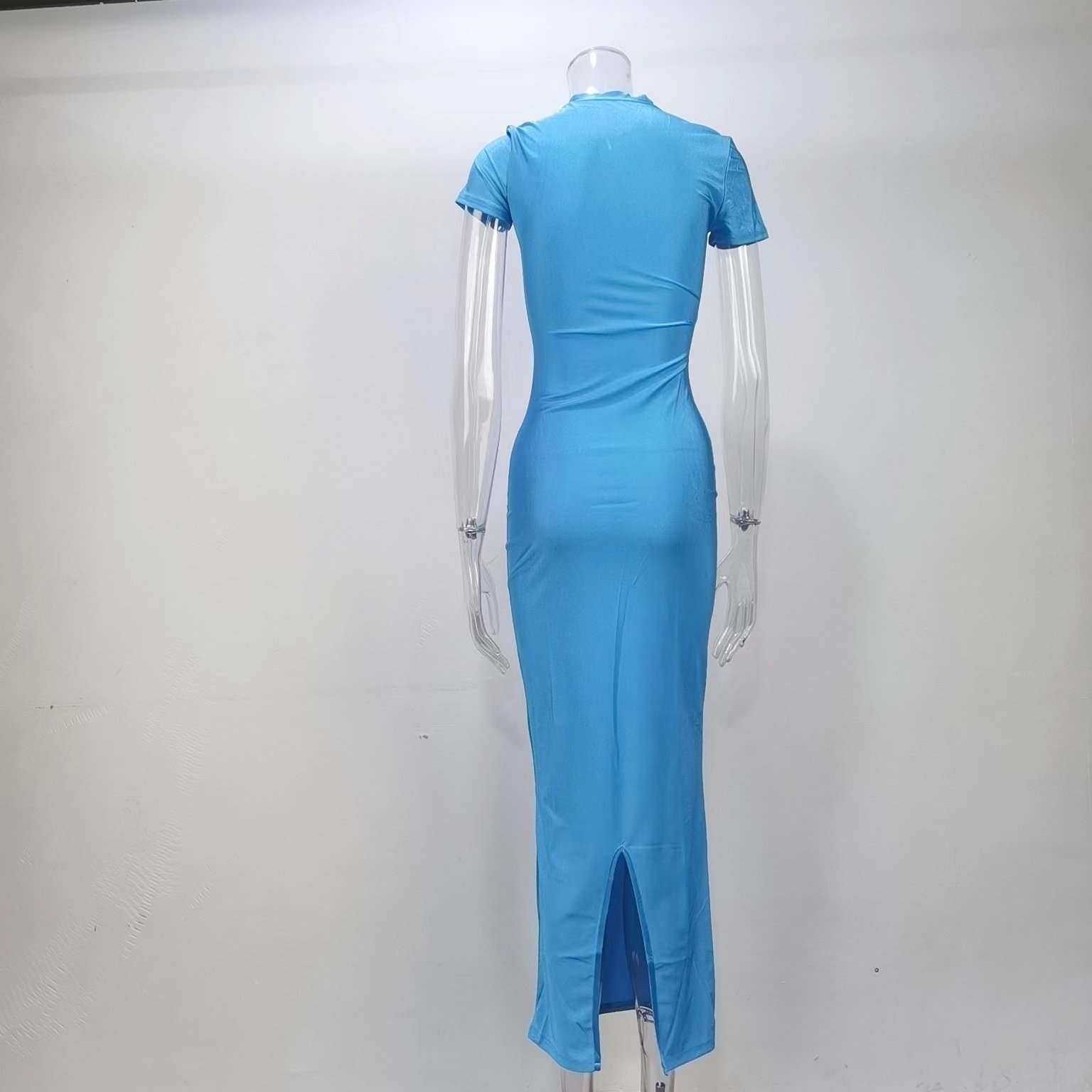 Sleek Short-Sleeve Bodycon Maxi Dress image 5