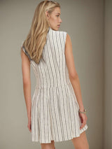 Classic Striped Sleeveless Shirt Dress image 2