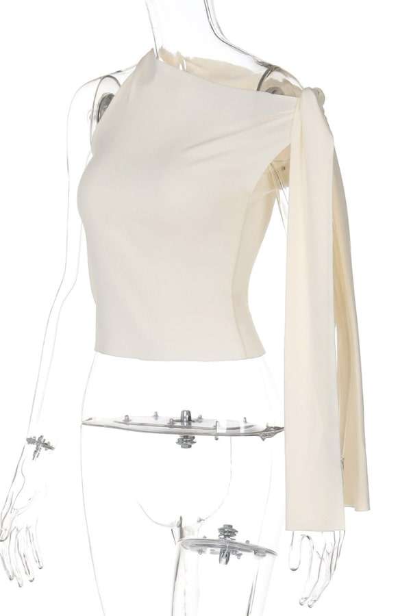 Noir Elegance Asymmetrical Top image 6