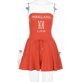 Strapless Dress with Graphic Print image 6