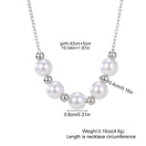 Pearl and Silver Bead Necklace image 2