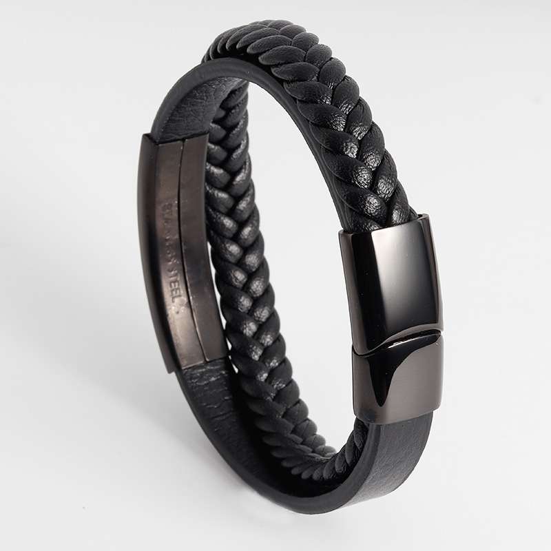 Woven bracelet multi-layer decorative punk image 0