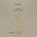 Layered V-Shaped Pendant Necklace image 1