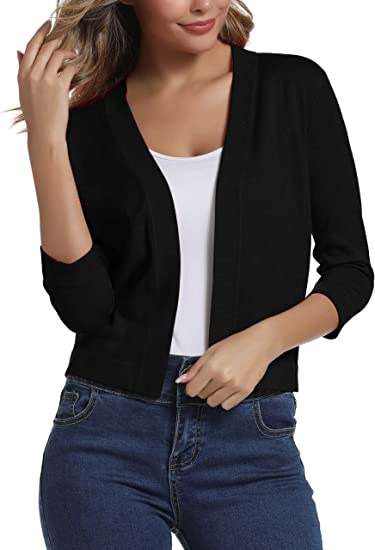 Classic Open-Front Cardigan - S, Black image