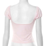 Ruched Sleeve Cotton Top image 4