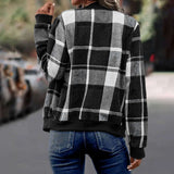 Stylish Plaid Bomber Jacket image 4