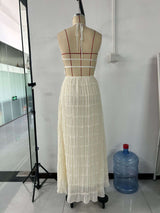 Halter Maxi Dress in Soft Ivory image 5