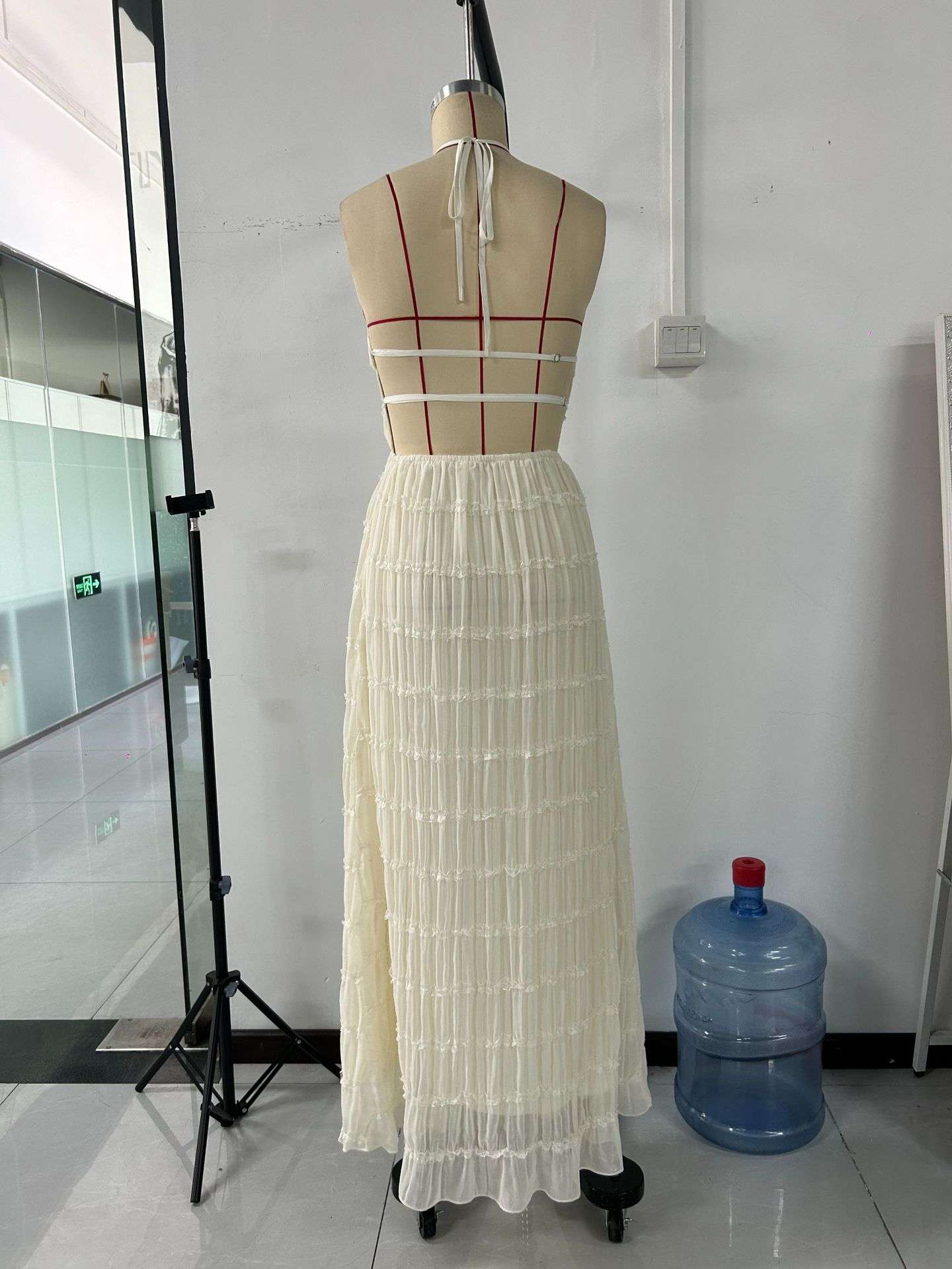 Halter Maxi Dress in Soft Ivory image 5