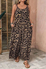 Leopard Print Sleeveless Jumpsuit image 0