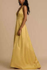 Deep V-Neck Maxi Dress image 3