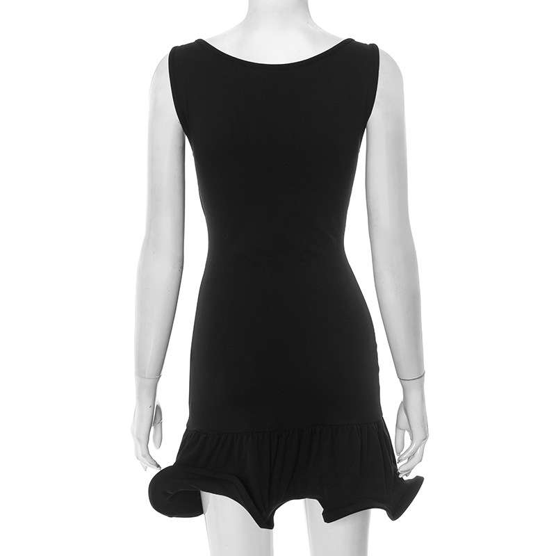 Sleeveless Dress with Ruffled Hem image 3