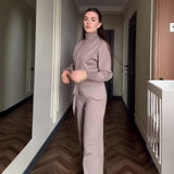 Stylish Tracksuit Set - M, Frosted Almond Brown image