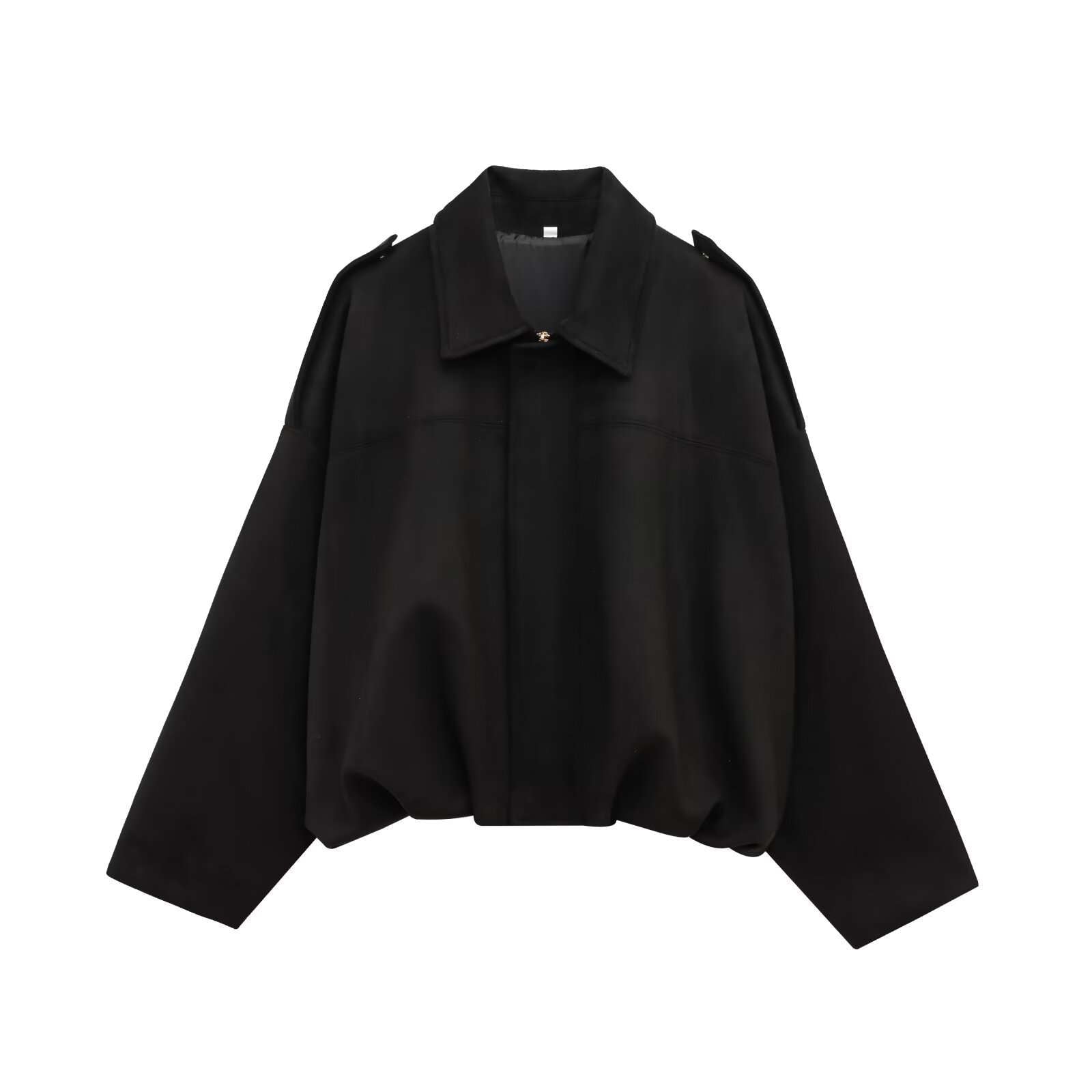 Vintage-Inspired Oversized Jacket - M, Black image