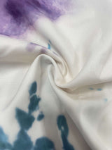 Floral-Wrap Dress with Puffed Sleeves image 2