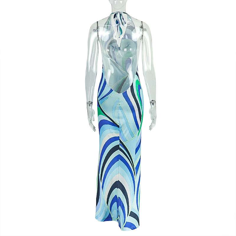Vibrant Multi-Colored Striped Maxi Dress image 3