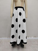 Polka Dot Wide-Leg Maxi Skirt image 3