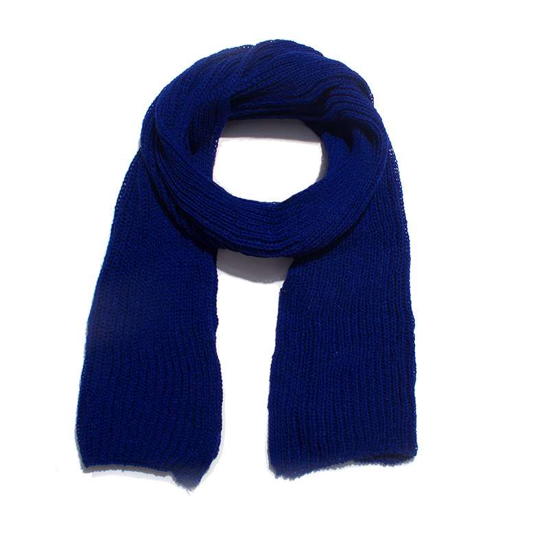 Elegant solid knit scarf warm for winter image 8