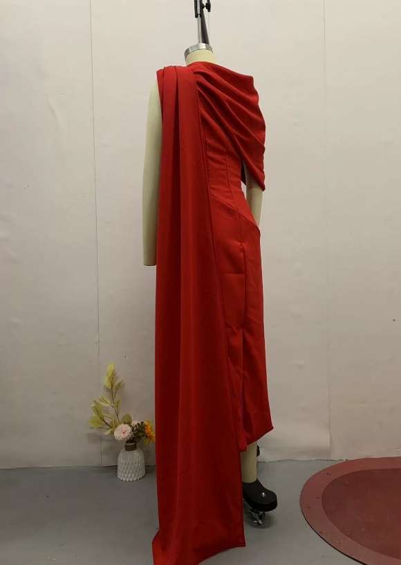 Elegant Draped Evening Gown image 5