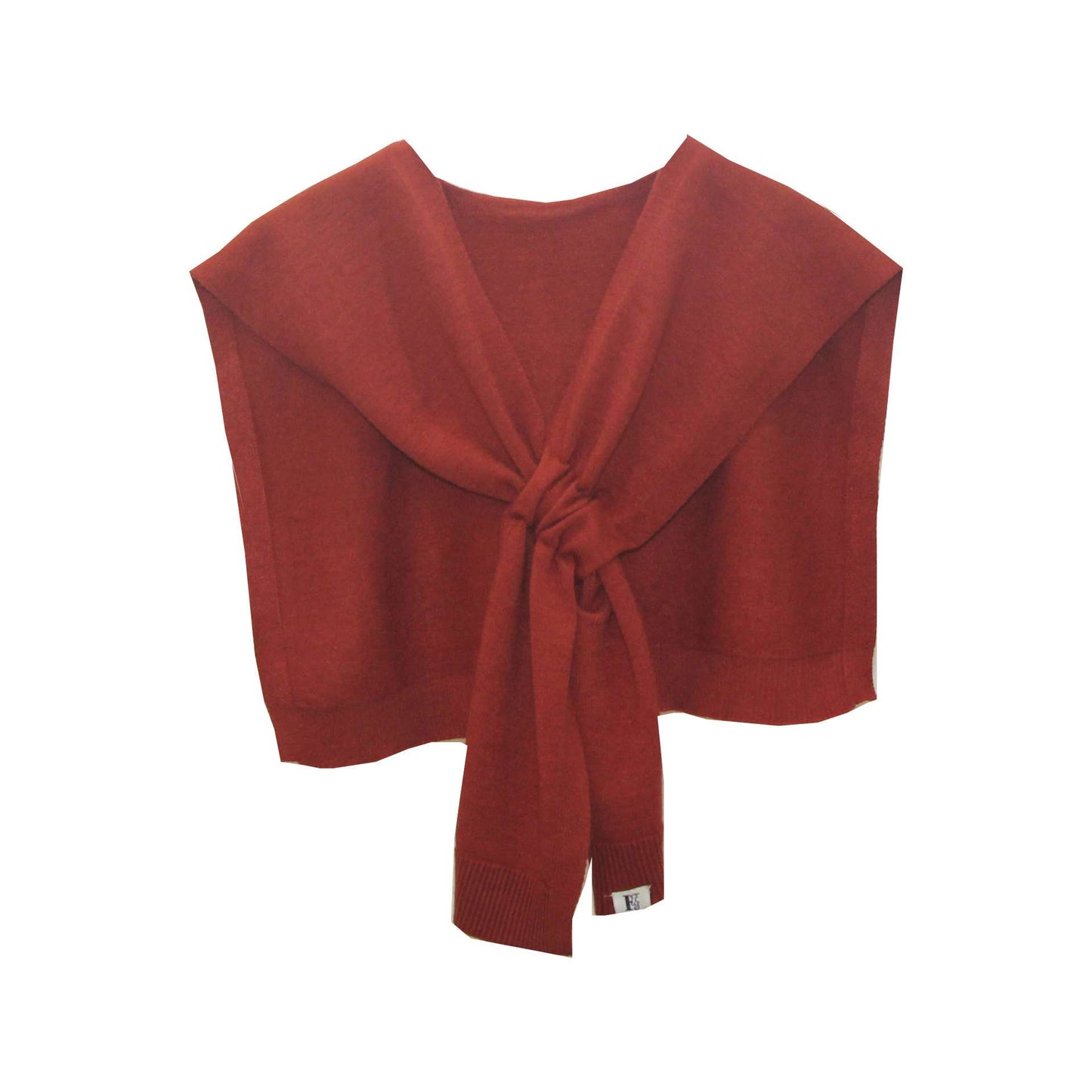 Solid Korean Knit Shawl Autumn Winter - Red image