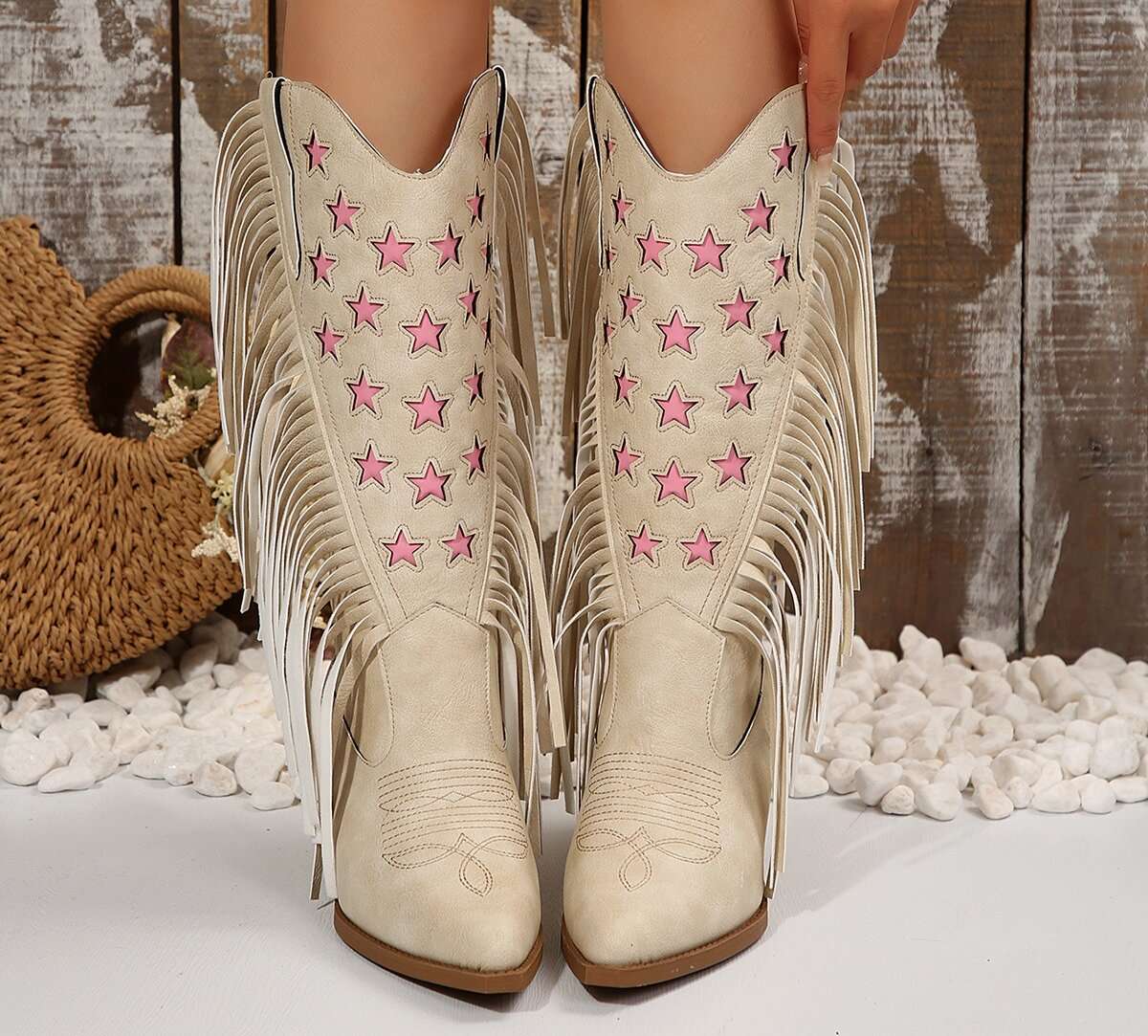 Stylish Brown Boots with Embellishments image 0