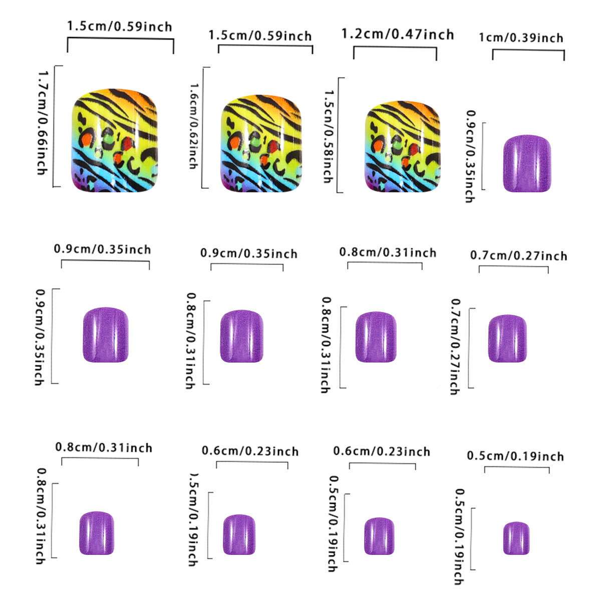 Rainbow Leopard Print Toenail Art image 4