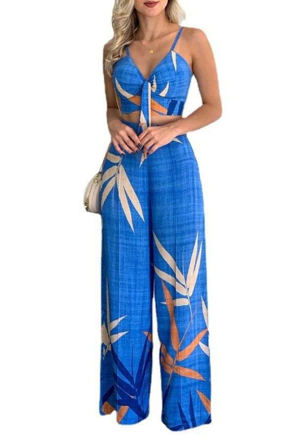 Tropical Print Two-Piece Set image 0