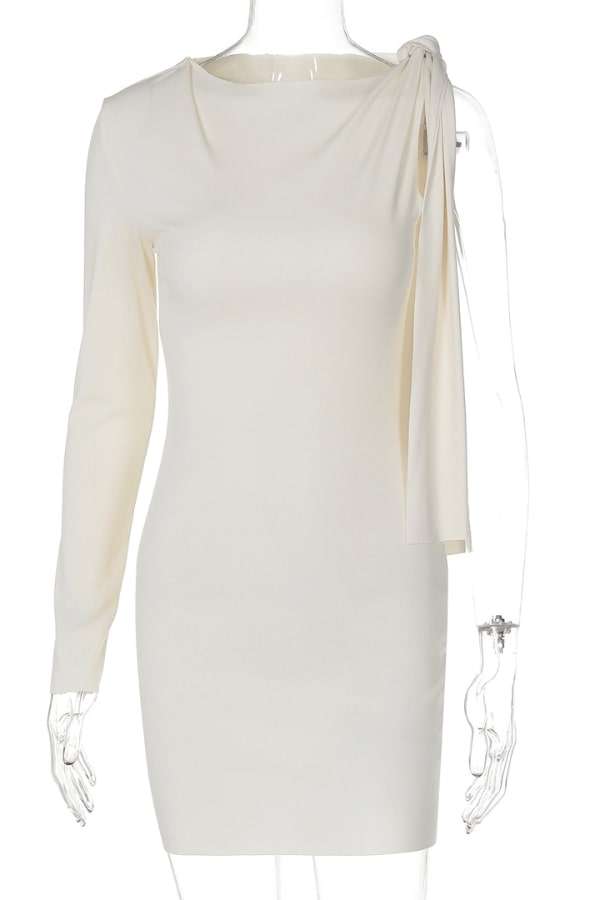 Elegant Asymmetrical Bow-Knot Dress image 3