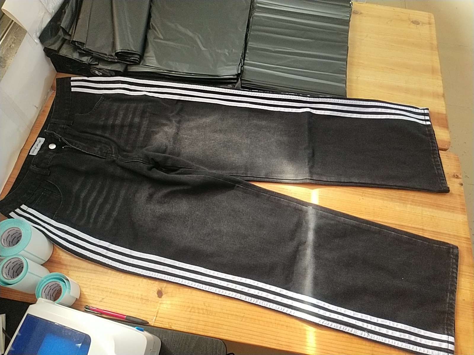 Korean Casual Stripped Straight Leg Pants image 5