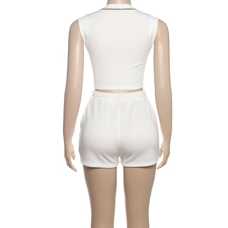 Sporty Crop Top & Shorts Set image 3