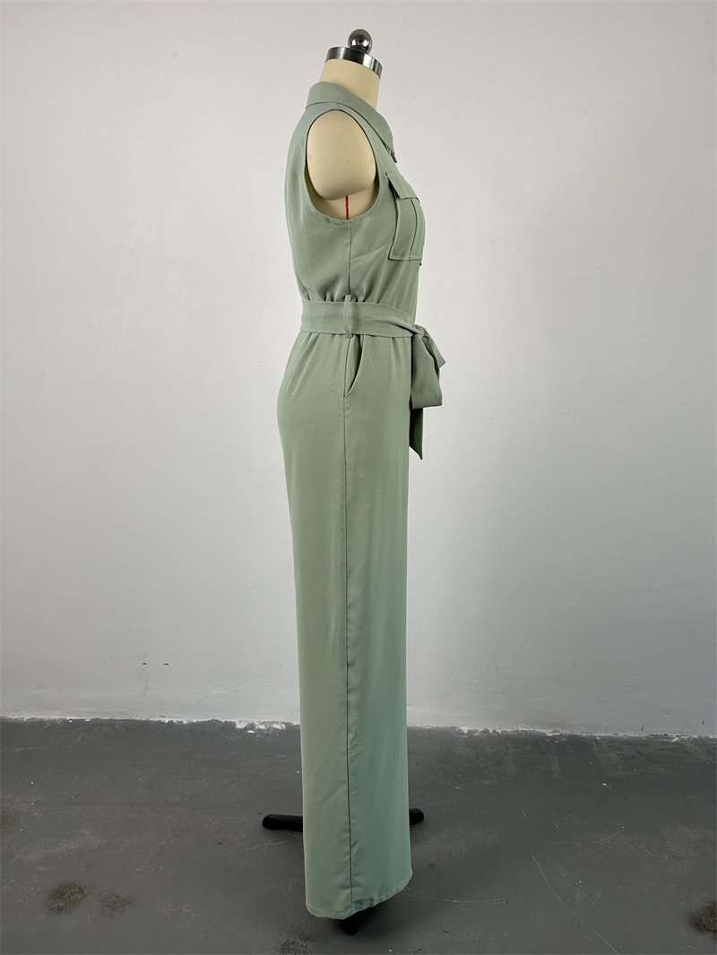 Sleeveless Utility Belted Wide-Leg Jumpsuit image 5