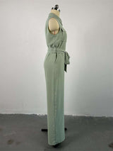 Sleeveless Utility Belted Wide-Leg Jumpsuit image 5