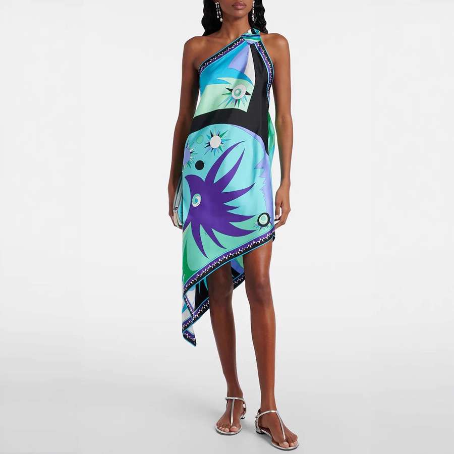 Vibrant Abstract Pattern Sleeveless Dress image 0
