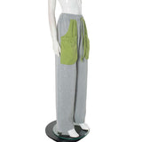 Contrast Color Duffel Bag Wide Leg Pants image 6