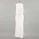 Elegant White Two-Piece Summer Outfit image 5