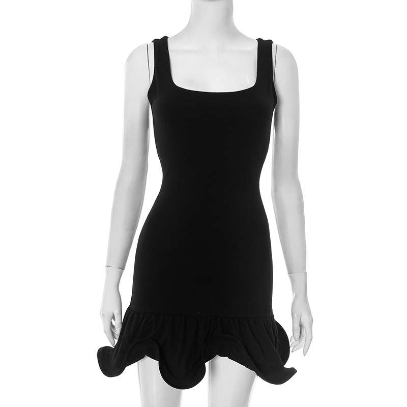 Sleeveless Dress with Ruffled Hem image 4