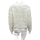 Cozy Cardigan with Open Weave Design image 6