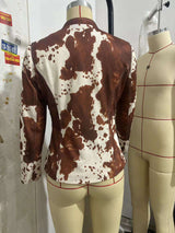 Bohemian Print Faux Leather Jacket image 2
