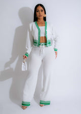 Varsity Luxe Knit Set - XL, White image