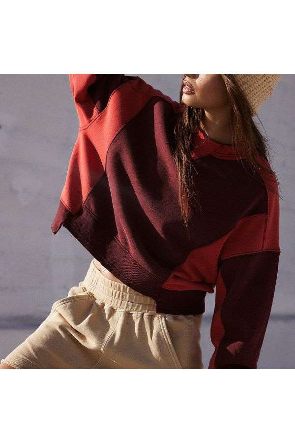 Pastel Colour Sweater Vintage - L, Multi Red image