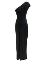 Elegant Two-Tone One-Shoulder Evening Gown image 5
